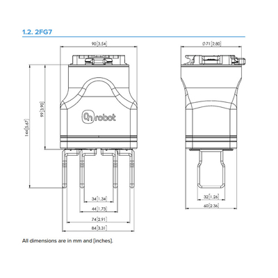 2FG7 Parallel Gripper พร้อมน้ำหนักบรรทุก 11KG ที่ใช้กับแขนกลของ Cobot สำหรับเครื่องหยิบและวาง