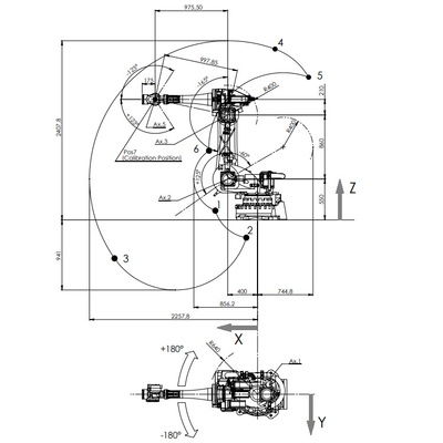 NJ-60-2.2 Manipulator พร้อมน้ำหนักบรรทุก 60KG เป็นแขนหุ่นยนต์ 6 แกนสำหรับอุปกรณ์จัดการวัสดุ