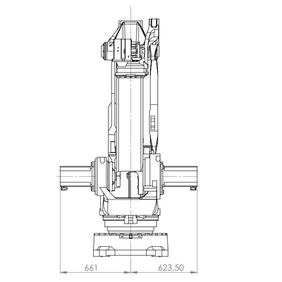 COMAU PAL-260-3.1 แขนหุ่นยนต์น้ำหนักบรรทุก 260KG สำหรับการจัดการและการวางพาเลท