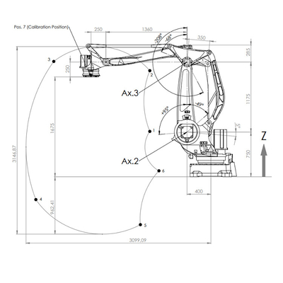 COMAU PAL-260-3.1 แขนหุ่นยนต์น้ำหนักบรรทุก 260KG สำหรับการจัดการและการวางพาเลท