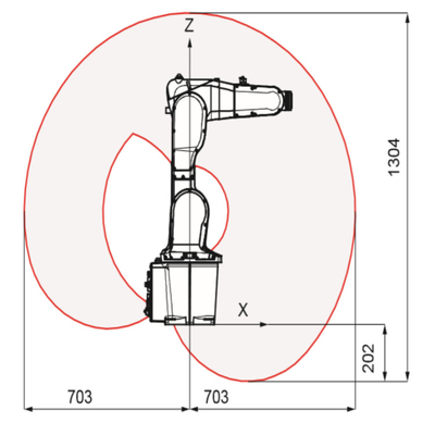 KR 500 R2830 แขนกลเชื่อม KUKA ที่มีพิกัดน้ำหนักบรรทุกสูงสุด 500 Kg ไฟฉายเชื่อม