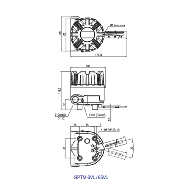 SPTM-V6 วาล์วควบคุมอุปกรณ์เสริมตัวส่งสัญญาณตำแหน่งอัจฉริยะชิ้นส่วนนิวเมติก