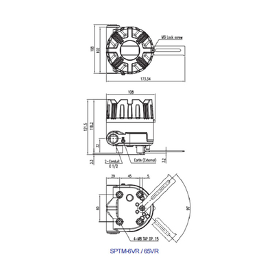SPTM-V6 วาล์วควบคุมอุปกรณ์เสริมตัวส่งสัญญาณตำแหน่งอัจฉริยะชิ้นส่วนนิวเมติก