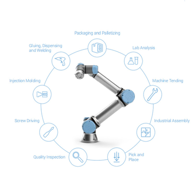 Ur3 Cobot แขนกลอุตสาหกรรมพร้อม RG6 Gripper Cognex Visual System