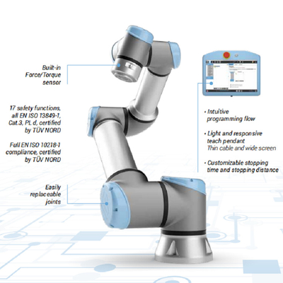 Ur3 Cobot แขนกลอุตสาหกรรมพร้อม RG6 Gripper Cognex Visual System