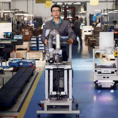 Ur3 Cobot แขนกลอุตสาหกรรมพร้อม RG6 Gripper Cognex Visual System