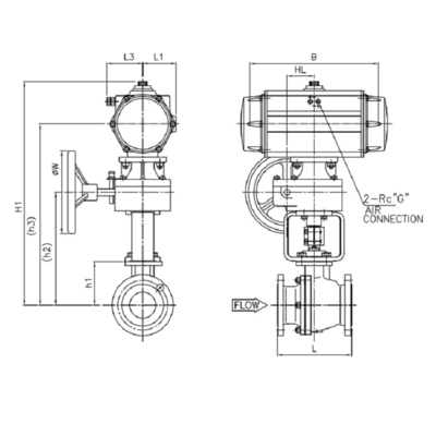 310K วาล์วควบคุมนิวเมติก 6300RC Actuator สำหรับควบคุมแก๊สเหลว