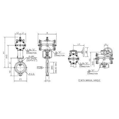710C Globe วาล์วควบคุมนิวแมติก Actuator 6400RB