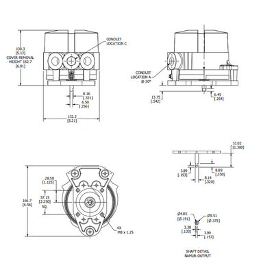 Fisher EZ Valve Limit Switch เครื่องตรวจสอบตำแหน่งโรตารี Westlock 2200 Series