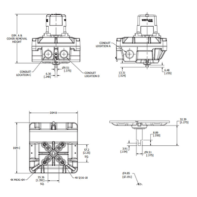 Fisher EZ Valve Limit Switch เครื่องตรวจสอบตำแหน่งโรตารี Westlock 2200 Series