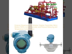 Emerson Rosemount 705 เครื่องถ่ายทอดไร้สาย Micro Motion F025S Coriolis Flowmeter และสถานีควบคุมความดันและอุณหภูมิ